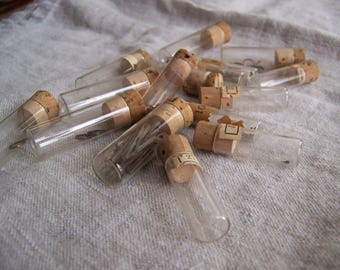 10 Antique Watchmakers Bottles Watch Makers Vials with Corks Antique Watch Parts Mini Vials Altered Art Supplies Vintage Jewelry Steampunk