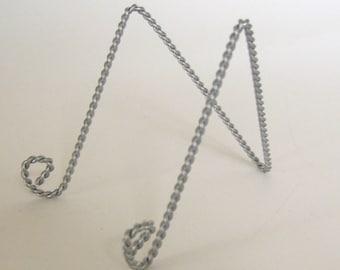 Set of 6 Table Number Holders Wedding Table Stands 6 TWISTED SILVER WIRE Easels
