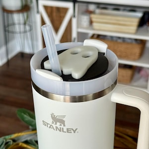 Glow-in-the-Dark Ghost Stanley Topper – 3D Printed Halloween Cup Accessory for 20oz, 30oz & 40oz Stanley Tumblers