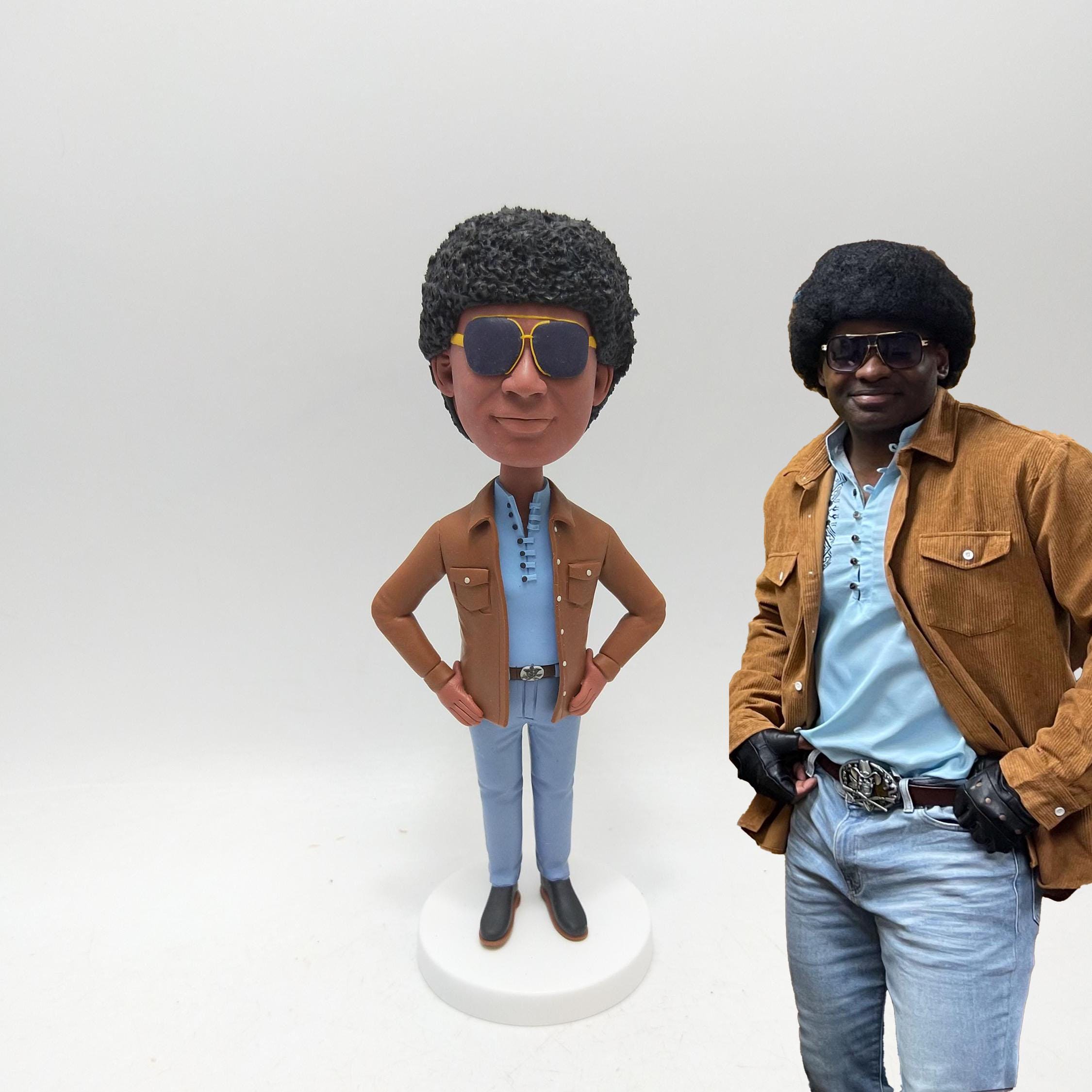 Fisherman Man Birthday Bobblehead - Angler Gift