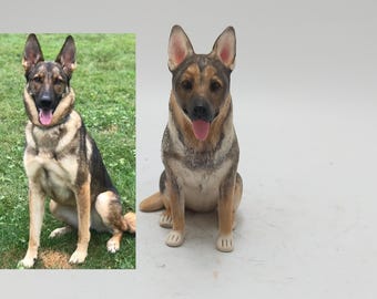 Custom dog figurine from photo – personalized pet sculpture keepsake gift for dog lovers, memorial, birthday or Christmas celebration