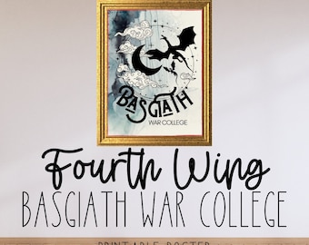 Fourth Wing Poster | Basgiath War College | Digital Download | Dragons Printable