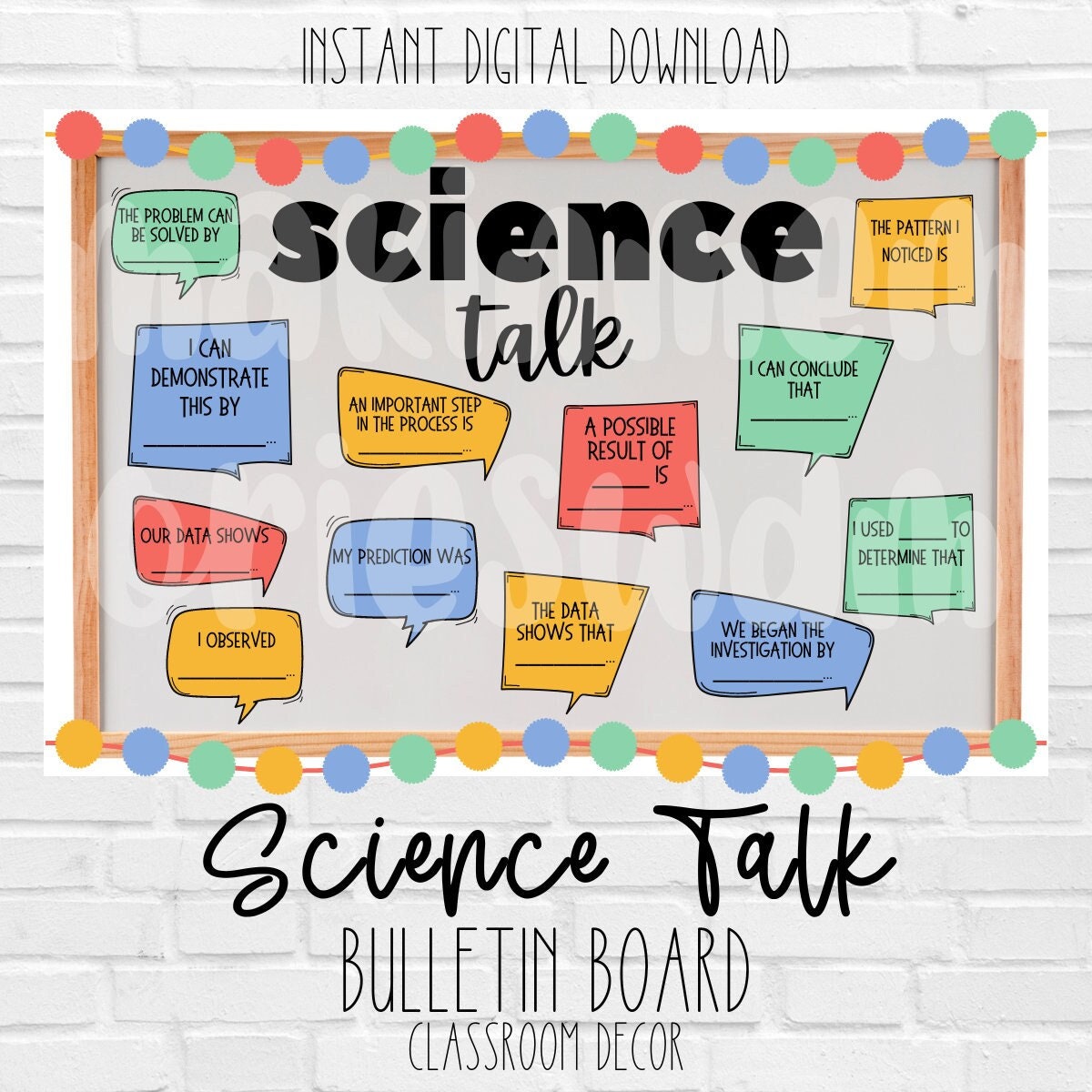 Science Talk Bulletin Board Science Classroom Decor Science Special 