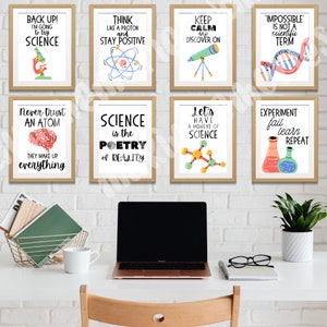 Affiches de classe de sciences | Jeux de mots scientifiques | TÉLÉCHARGEMENT NUMÉRIQUE INSTANTANÉ | Décoration de classe de sciences