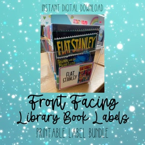 May include: Printable book labels for a library or classroom. The labels feature the text "Flat Stanley" and "Stanley and the Magic Lamp".