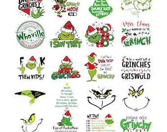 Bundle The Grinch Svg Bundle Layered Item, Clipart, Cricut, Digital Vector Cut Files, Unique Designs, Instant Download