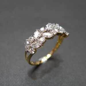 Unique Wedding Ring, Marquise Diamond Ring, Diamond Wedding Ring, Unique Engagement Ring, Diamond Engagement, Two Tone Ring, Bridal Ring