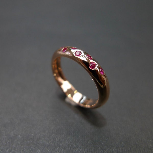 Ruby Wedding Band - Etsy