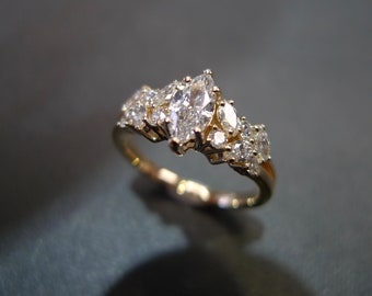 Romantic Princess Crown Heart Bridal Wedding Ring Jewelry Gift