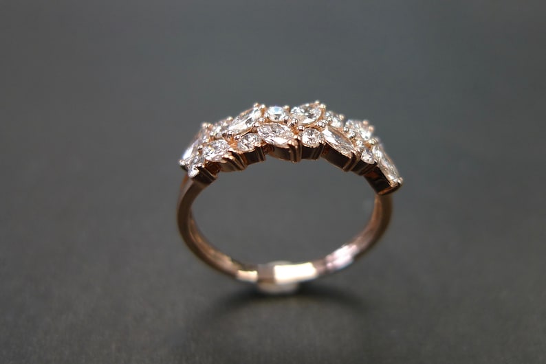 Rose gold ring, wedding ring, unique wedding ring, unique ring, unique jewelry, engagement ring, diamond engagement ring, women engagement ring, unique engagement ring, bridal ring, rose gold jewelry, rose gold wedding, women wedding rings women ring