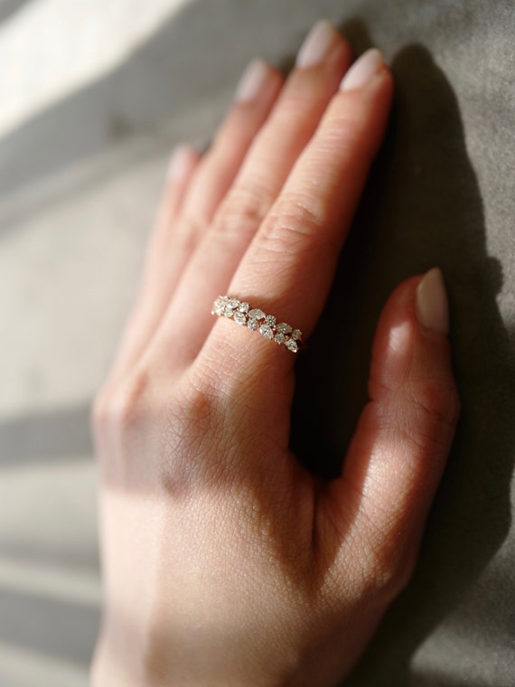 Anello Regolabile Donna In Argento 925 Con Zirconia - Fede Nuziale O Di Promessa In Oro Rosa, Bianco O Giallo | Con Portagioie - Foto 10