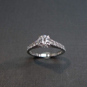Diamond Engagement Ring / Engagement Ring / Wedding Ring / 0.40ct Diamond Ring / Diamond wedding ring / Promise Ring in 18K White Gold image 4