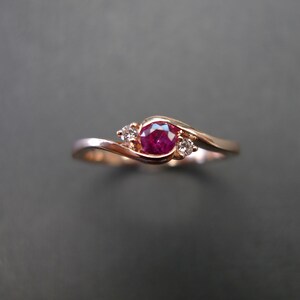 ruby ring, diamond ring, rose gold ring, gift for her, personalized ring, jewelry rings, minimalist jewelry, handmade ring, anniversary ring, gift for women, gift for ring, handmade jewelry, stacking, stackable ring, proposal ring, women engagement
