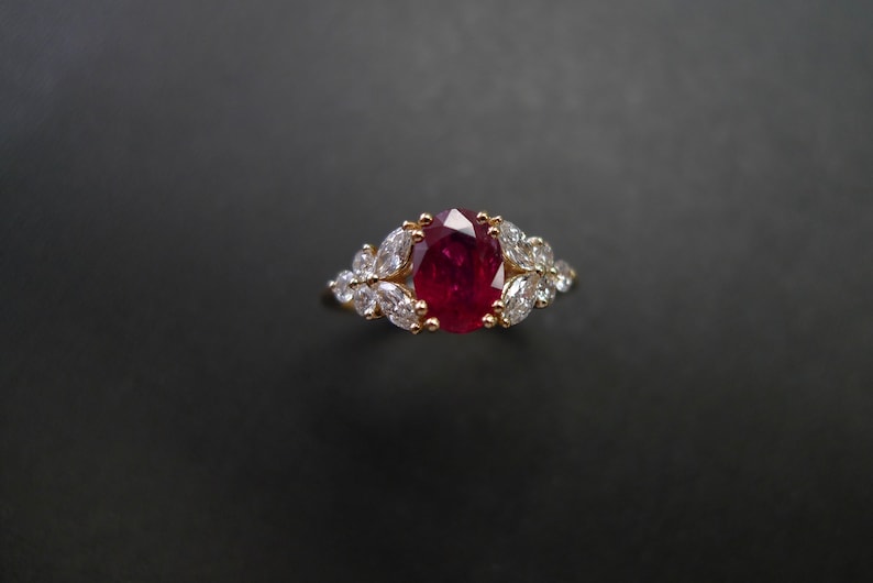oval ruby ring, oval ring, ruby ring, ruby engagement ring, unique engagement ring, diamond engagement ring, marquise ring, marquise diamond ring, women engagement ring, red gemstone, ruby jewelry, proposal ring, anniversary, gemstone jewellery