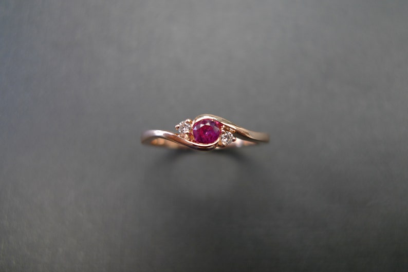 ruby ring, rose gold ring, diamond ring, diamond engagement ring, ruby engagement ring, unique engagement ring, women engagement ring, red gemstone ring, raw stone ring, proposal ring, stacking ring, stackable ring, gemstone ring, birthstone ring