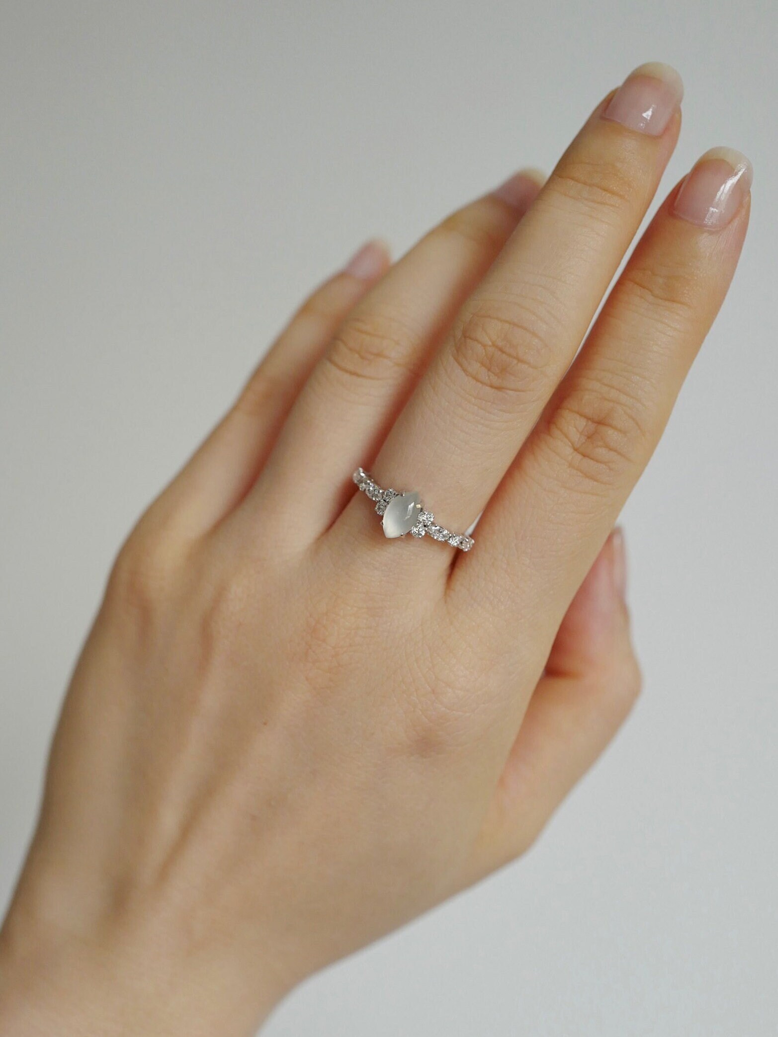 White jade shop engagement rings