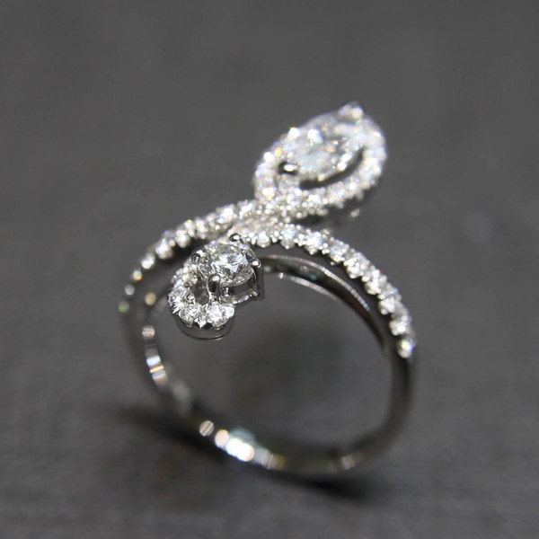 Unique Engagement Ring, Marquise Diamond Ring, Diamond Engagement Ring, Bridal Ring, Diamond Ring, GIft for ring, Customize Ring