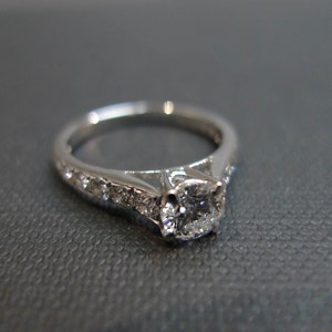Diamond Engagement Ring / Engagement Ring / Wedding Ring / 0.40ct Diamond Ring / Diamond wedding ring / Promise Ring in 18K White Gold image 3