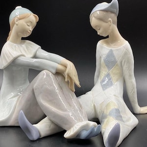 Lladró &quot;Thoughtful Pierrot & Wistful Memories&quot; | Set of 2