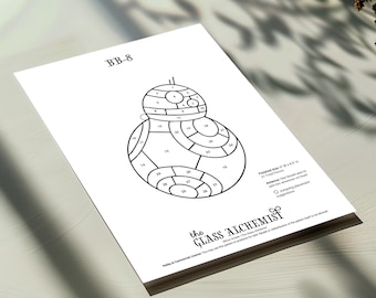 BB-8 Acchiappasole in vetro colorato, modello hobby e commerciale