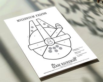 Acchiappasole in vetro colorato Millennium Falcon, modello per hobby e commerciale