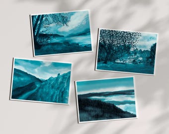 Postcards based on my original paintings, handcrafted watercolors, prints of paintings.
