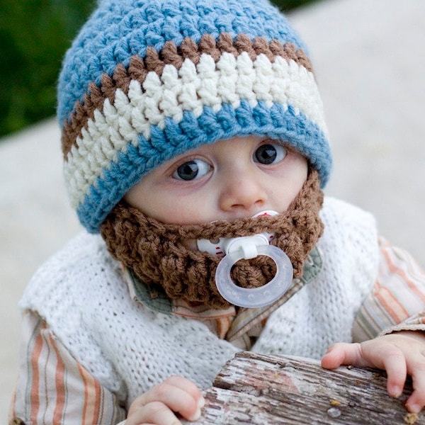 Infant ULTIMATE Country Blue Bearded Beanie