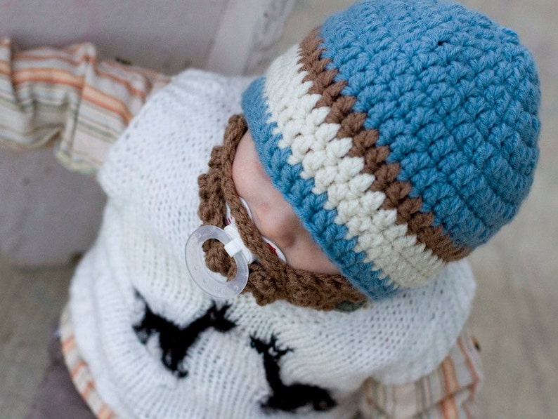 Infant ULTIMATE Country Blue Bearded Beanie image 3