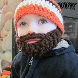 Kids ULTIMATE Bearded Beanie Orange Mix