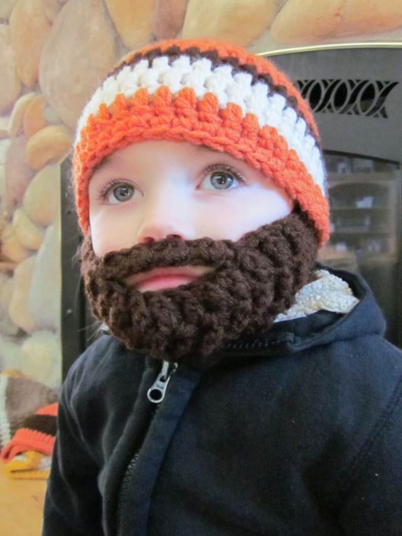 Kids ULTIMATE Bearded Beanie Orange Mix image 1