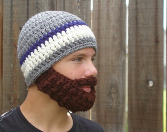 PreTeen ULTIMATE Bearded Beanie Grey/Navy Mix