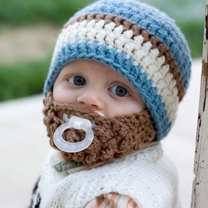Infant ULTIMATE Country Blue Bearded Beanie image 2