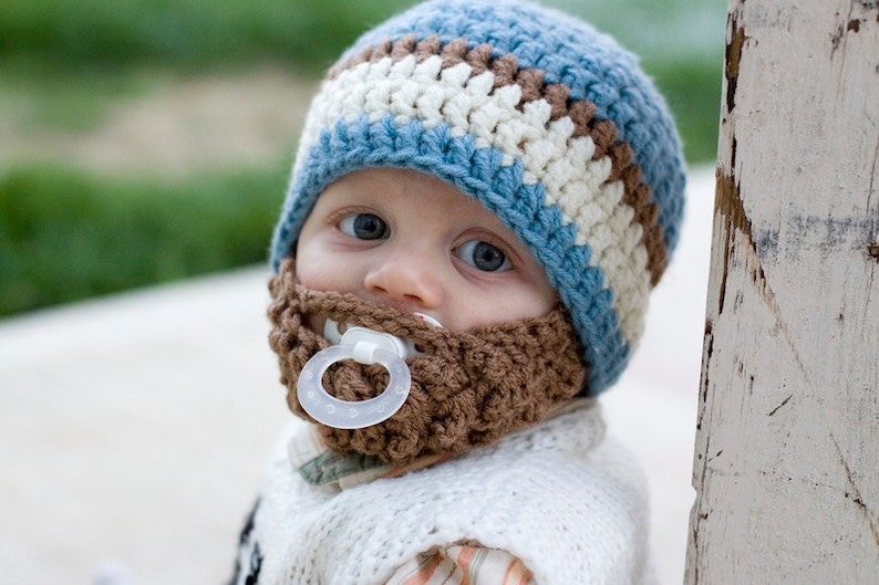 Infant ULTIMATE Country Blue Bearded Beanie image 2