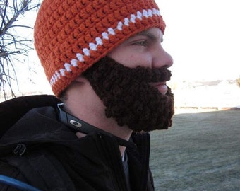 Adult ULTIMATE Bearded Beanie Carrot 1-Stripe