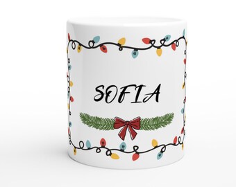 Gepersonaliseerde kerstmok | Koffiekopje feestelijke feestdagen