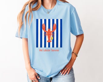 Lobster Summer T-Shirt: Retro Nautical Tee, Coastal Vacation Shirt