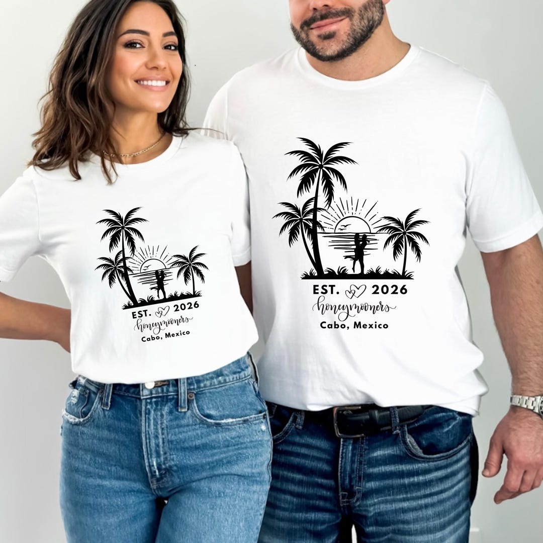 Personalized Honeymoon Shirts 2026 Matching Couple Shirts Mr and Mrs ...