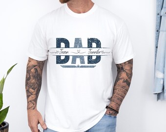 Maglietta personalizzata per papà con i nomi dei figli, regalo personalizzato per la festa del papà