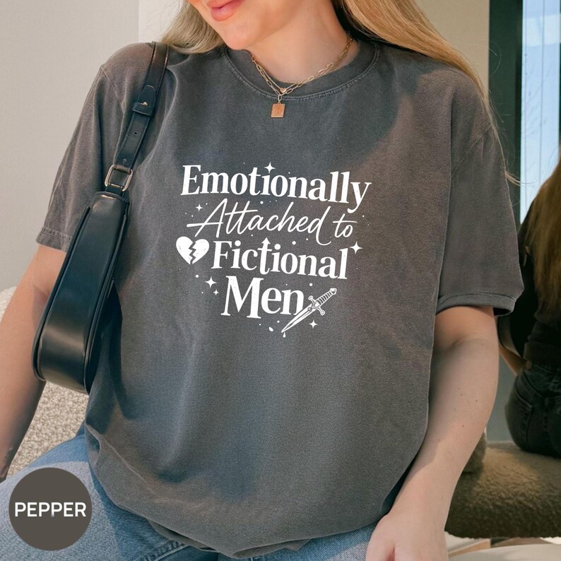 Comfort Colors Fictional Men Shirt: Cozy Romantasy Tee for Book Lovers image 4