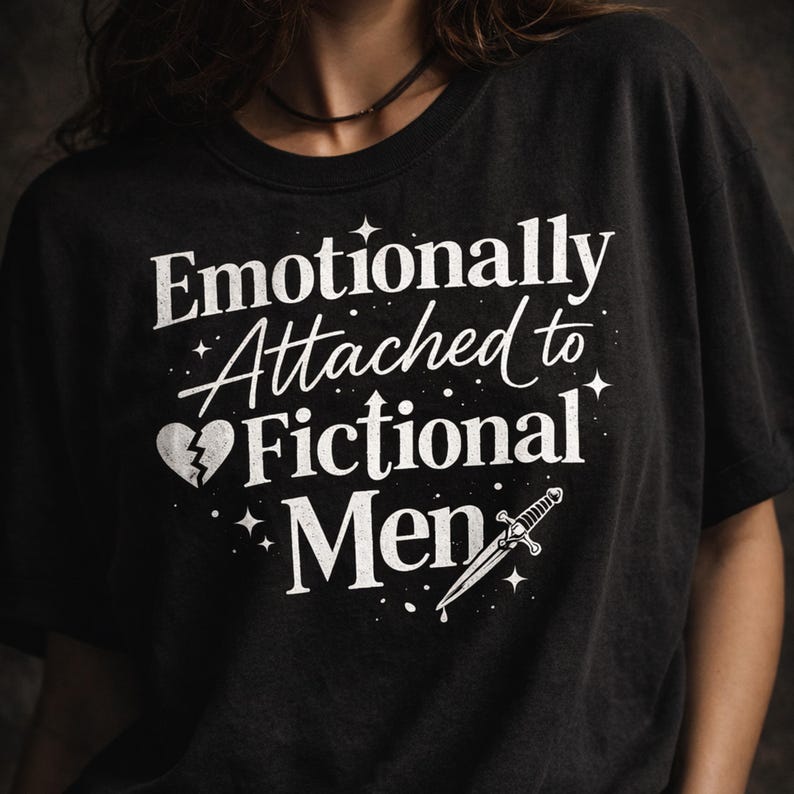 Comfort Colors Fictional Men Shirt: Cozy Romantasy Tee for Book Lovers image 1