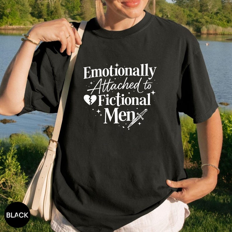 Comfort Colors Fictional Men Shirt: Cozy Romantasy Tee for Book Lovers image 3