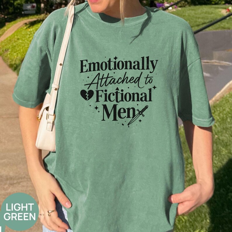 Comfort Colors Fictional Men Shirt: Cozy Romantasy Tee for Book Lovers image 6