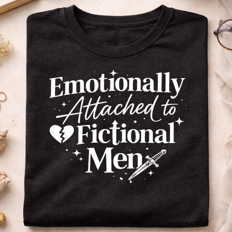 Comfort Colors Fictional Men Shirt: Cozy Romantasy Tee for Book Lovers image 2