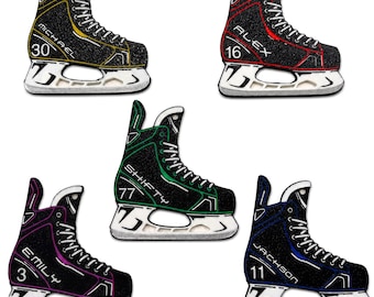 Decorazione natalizia personalizzabile a forma di pattino da hockey
