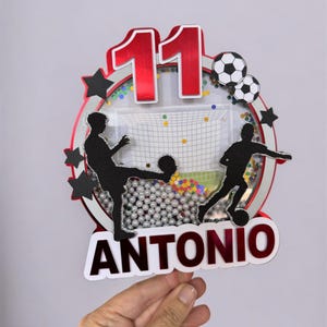 Soccer Cake Topper SVG | Football Shaker Template | Printable Sports Birthday Decoration | Cricut Cut File PNG | Digital Download