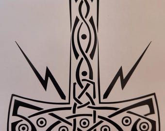 Mjölnir Decal 3 Styles Abziehbild Magnet