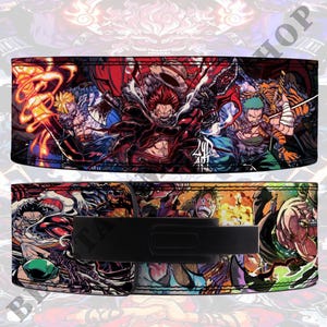 One Piece Luffy Anime lever belt Powerlifting lever belt Anime Gym belt Weightlifting belt Anime Leather Deadlifting belt Bodybuilding belt|