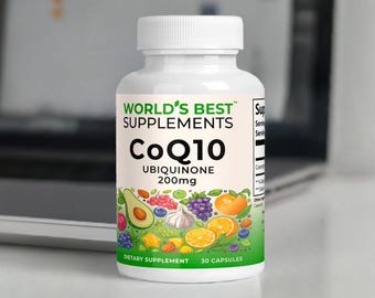 CoQ10 Ubiquinone 200mg Capsules | Dietary Supplement, 30 Servings