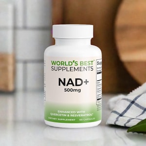 NAD+ 500mg Supplement: Enhanced with Quercetin & Resveratrol