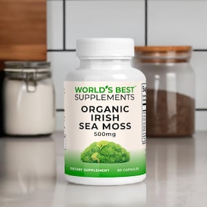 Organic Irish Sea Moss Capsules: Burdock Root & Bladderwrack